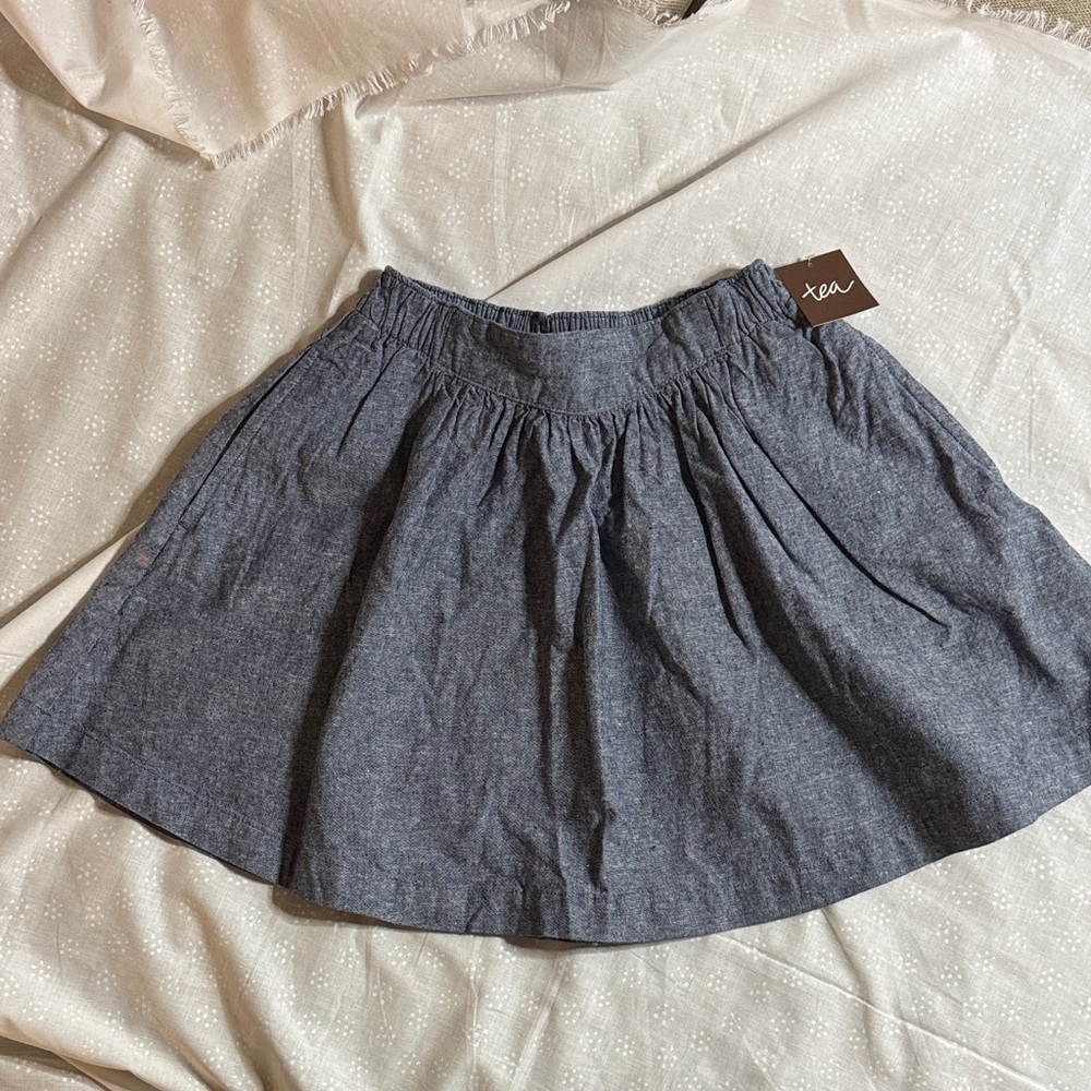 Tea Collection Citizen Chambray Skirt w/Pockets